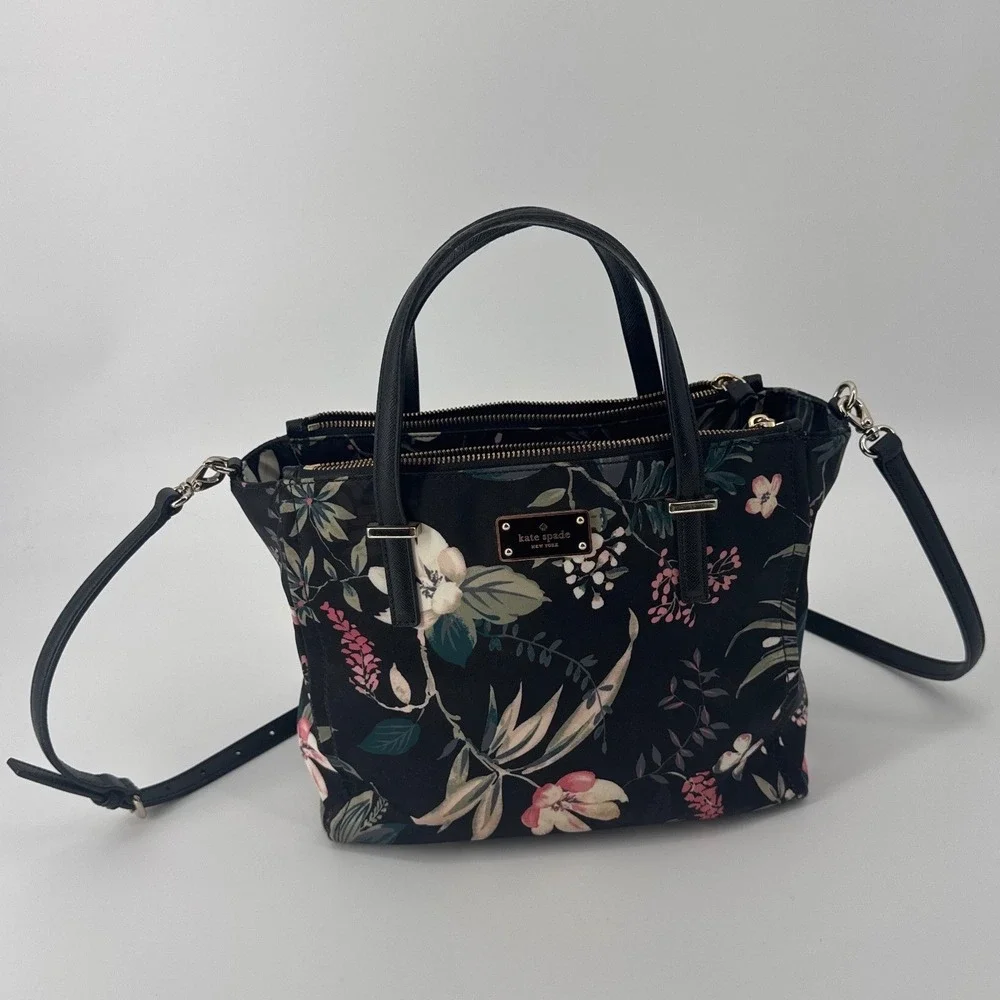 Kate Spade Wilson Road Botanical Alyse Nylon Stachel Small Floral Crossbody Bag